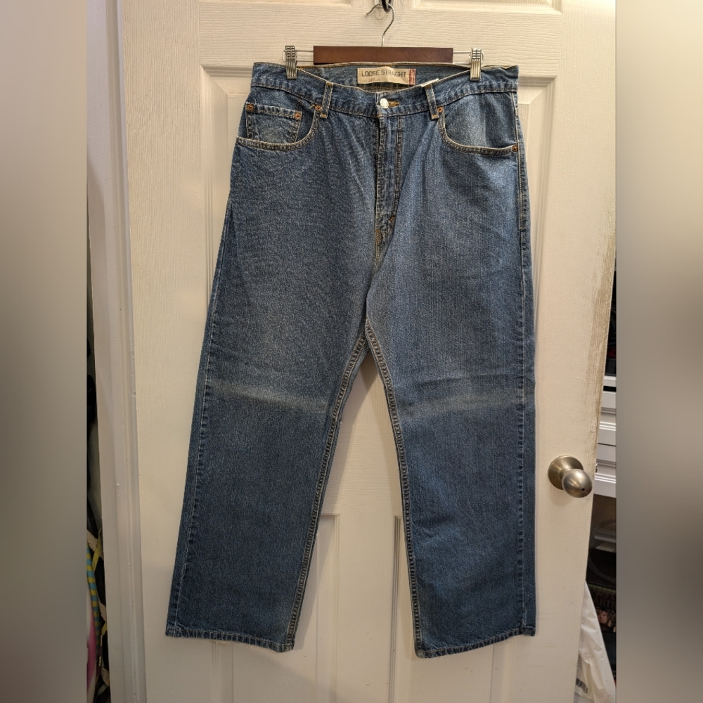 Levi's 569 Men's Straight Loose Jeans in Classic Blue Size 34x30